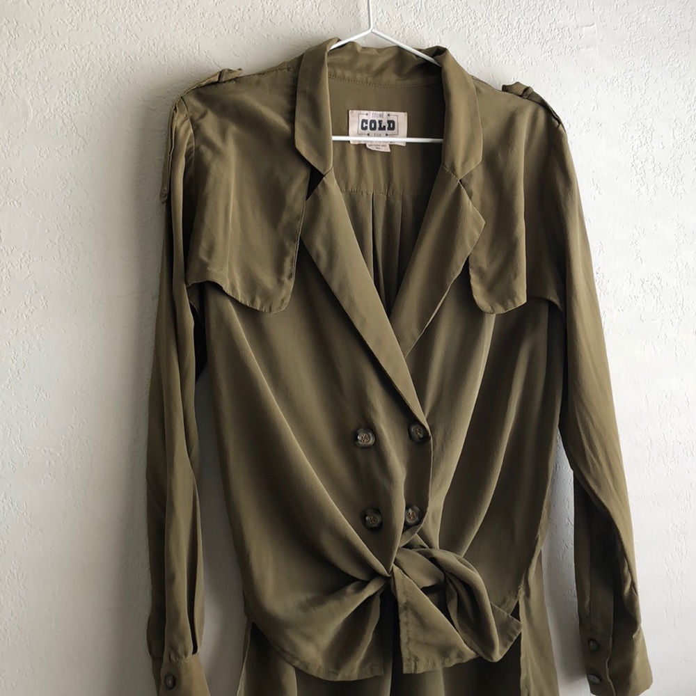 Stone Cold Fox Silk Button Up